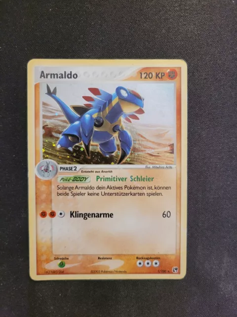 Pokemon Karte Armaldo 1/100 - Ex Sandsturm Deutsch Holo