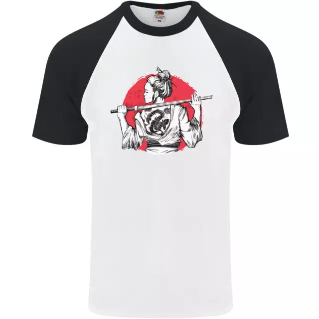 T-shirt da baseball Samurai Tattoo Ragazza MMA Kenjutsu Kendo Iaido Uomo S/S