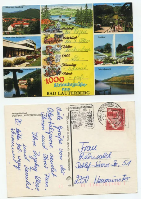 19263 - 1000 auguri vacanze da Bad Lauterberg - cartolina, corsa 29.2.1986