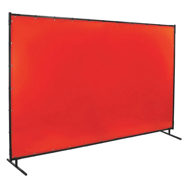 STEINER 538-6X10 Welding Screen, 6 ft H, 10 ft W, Orange