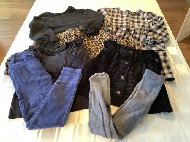 Girl Age 6 Yrs Autumn Winter Clothes Bundle NEXT M&S (Dresses Top Skirt Jeggins)