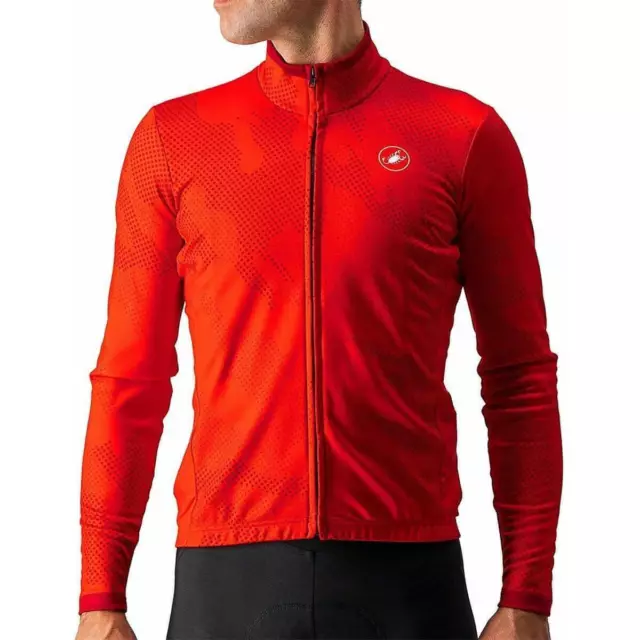 Castelli Pericolo Long Sleeve Mens Cycling Jersey - Red