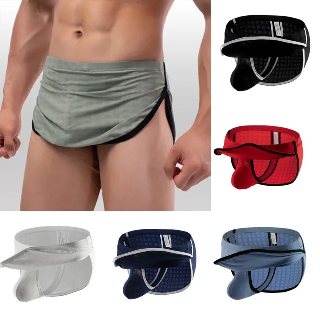MEN SEE THROUGH Boxer Briefs Underpants Low Waist Bulge Pouch Underwear  Shorts $17.36 - PicClick AU