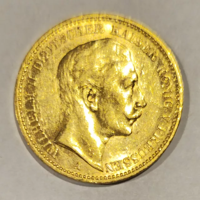 Goldmünze Wilhelm II Deutscher Kaiser König Von Preußen · 20 Mark