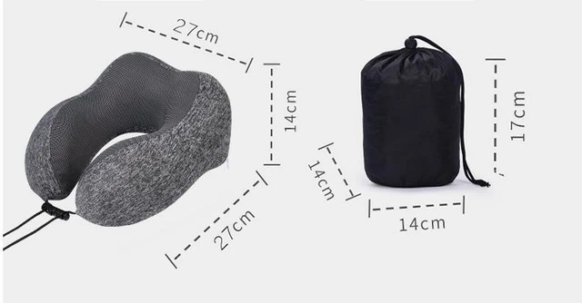 U-Shaped Memory Foam Rebound Travel Pillow Neck Support Head Rest Airplane Sleep 2