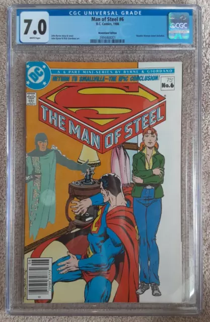 Man of Steel #6 (DC, 1986) CGC 7.0 FN/VF (starring Superman)