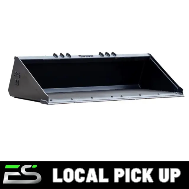 84" Hd Bucket With Bolt On Edge Skid Steer Quick Attach - Local Pickup