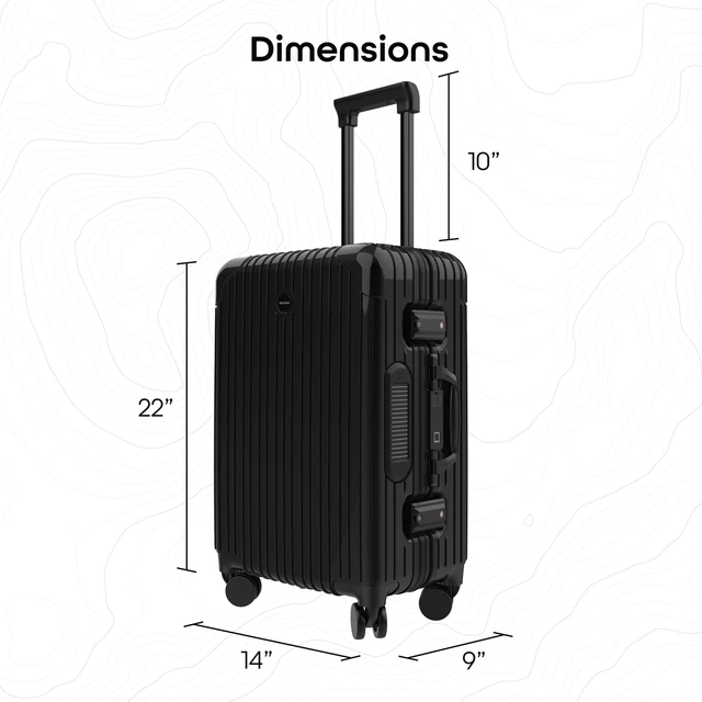 SMART CARRYON LUGGAGE, 20inch Suitcase with Spinner Wheels NEW 45.00