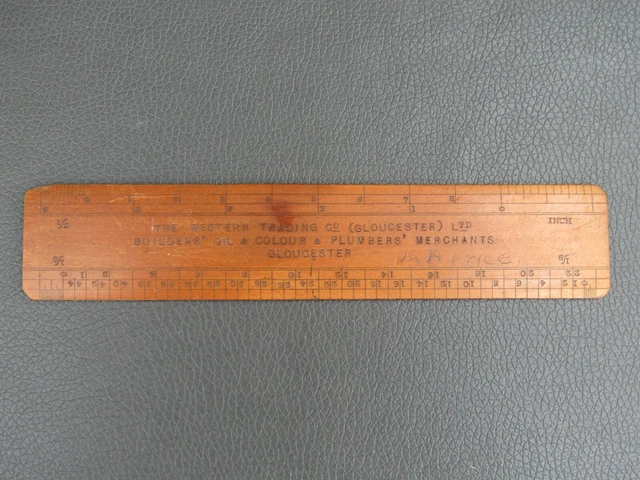 Vintage boxwood scale advertising rule by J Rabone & Sons Vintage boxwood scale advertising rule by J Rabone & Sons