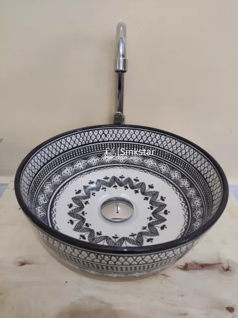Vessel Sink,Bathroom Sinks Above Counter,Ceramic Vessel Sink,round ceramic sink