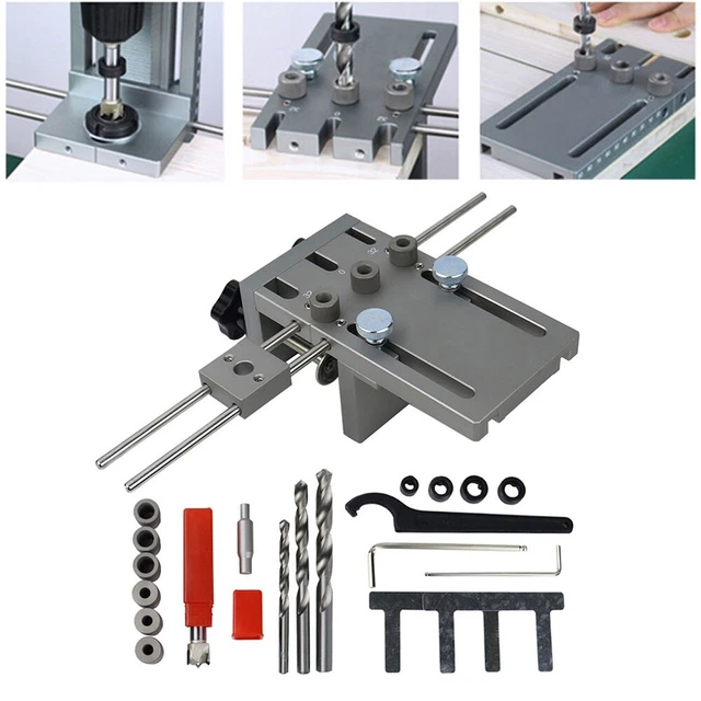 1 set Doweling Jig 3 in 1 6/8/10 mm regolabile ricambio guida