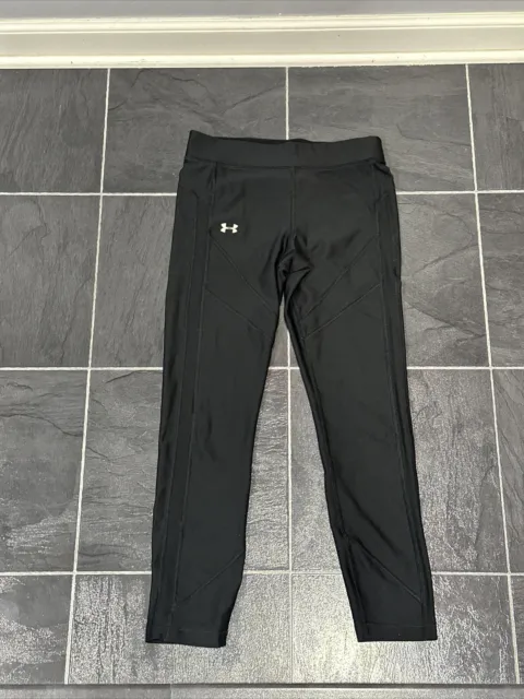 Under Armour Compression Leggings Womens S Black Running Heatgear Fitness Pants