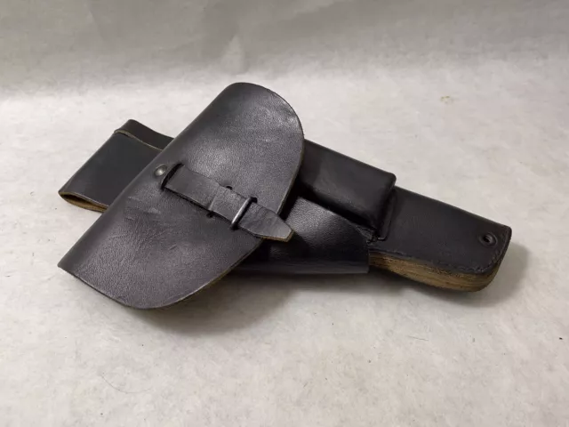 Armée Française Holster ETUI Cuir Leather Noir Black DE PISTOLET P.A. / Mac 50