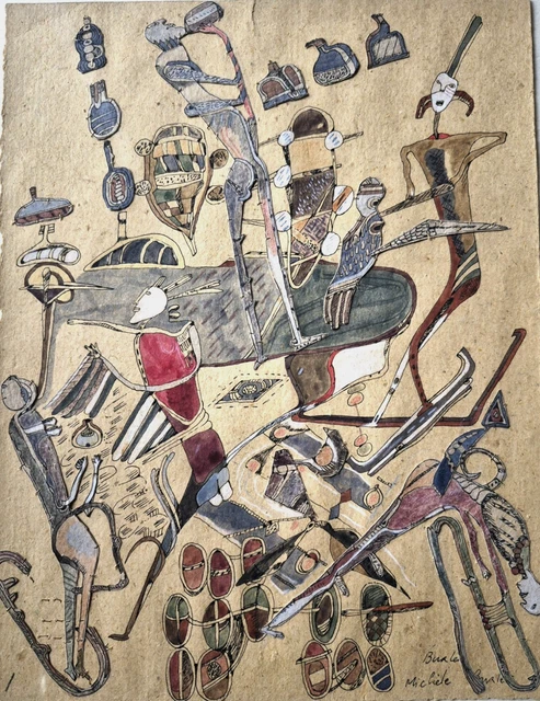 Collage (composition Mixte) Des Années 1950 - École Américaine - Signé - Style Pop Art/Abstrait