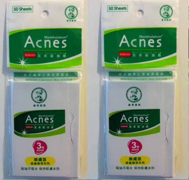 2 x Mentholatum Acnes Medicated Oil Blotting Film (50 Sheets)