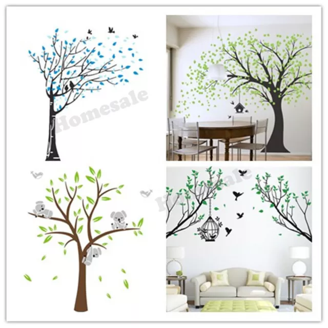 DIY Wall Stickers Kids Removable Decal Nursery Mural Koalas Birds Tree Branch