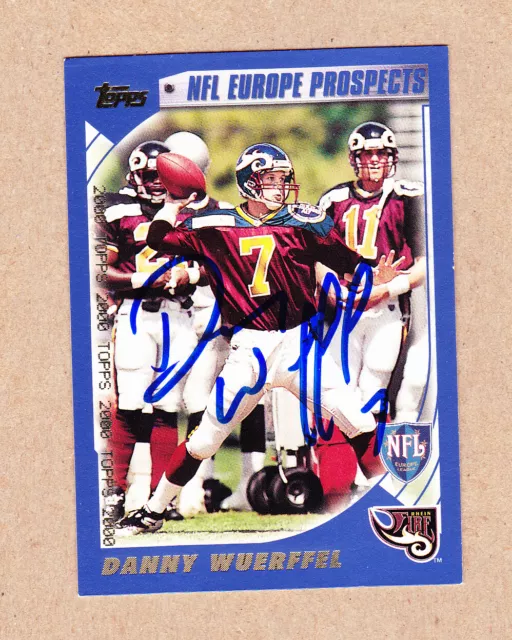 Danny Wuerffel signed 2000 Topps NFL Prospect card #346 Rhein Fire Heisman