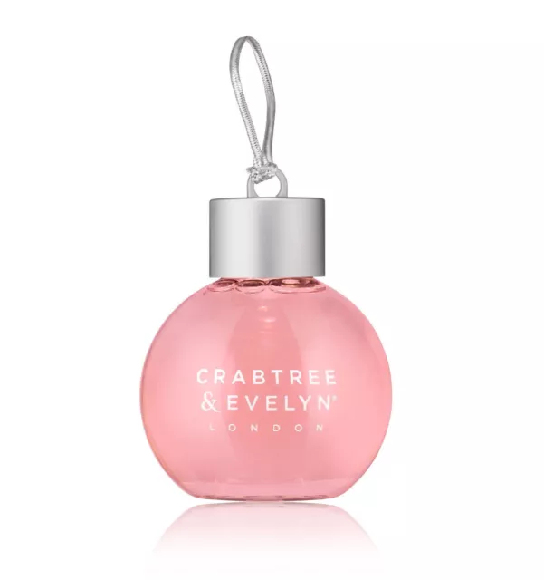 Crabtree & Evelyn Rosewater Pink Peppercorn Body Wash Ornament Bauble 3.4 oz NIB