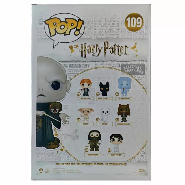 Voldemort Avec Baguette Et Nagini Snake. Harry Potter. Funko Pop 2