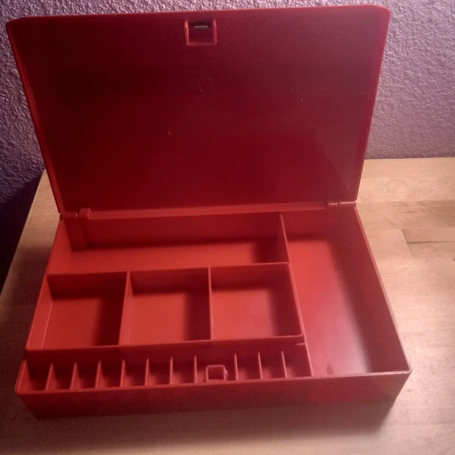 Genuine Bernina Sewing Case Accessories Box Red Sewing Kit Box W/ Dividers