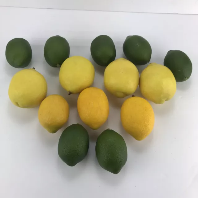 12 ARTIFICIAL REALISTIC Fruit Lemons Limes Life-size Fake Plastic £14. ...