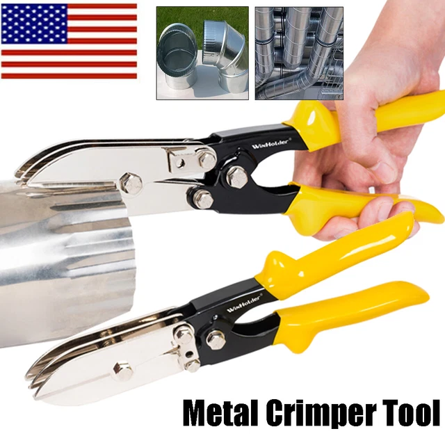 Crimp 24 Gauge Steel and 28 Gauge Stainless Steel 5-Blade Sheet Metal Crimper US