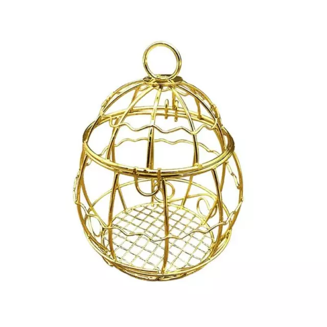 Bird Feeder Metal Gold Wild Bird Fat Ball Feeder Small Capacity Squirrel Proof