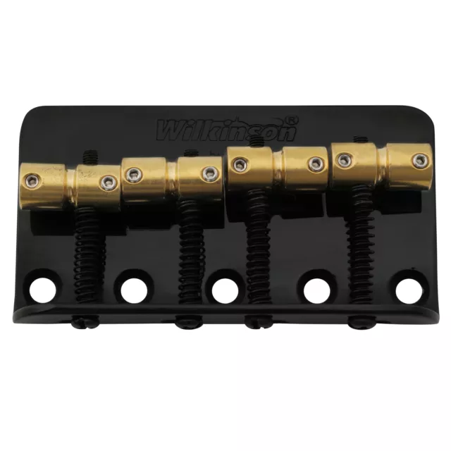 Wilkinson WBBC Black Brass Saddles Bridge For 4 String Precision / Jazz Bass