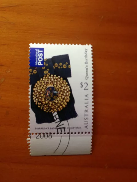 2008 Australia Queens Birthday $2 International Post Cto