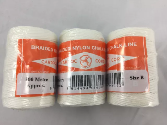 250ft Foot White Braided Builders Brick Laying Measuring Line String 76m