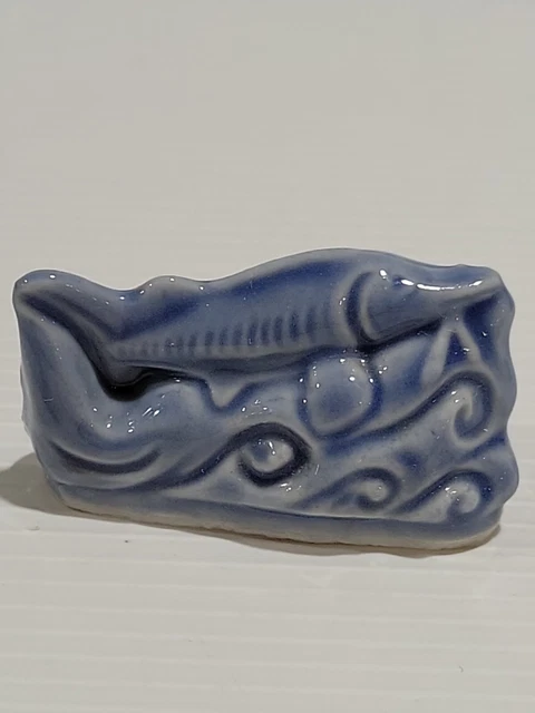 Wade Whimsies Blue Sturgeon Figurine Red Rose Tea England  Endangered Species