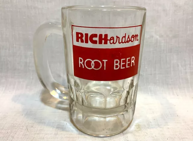 Vintage Richardson Root Beer Soda Pop Thick Glass Mug
