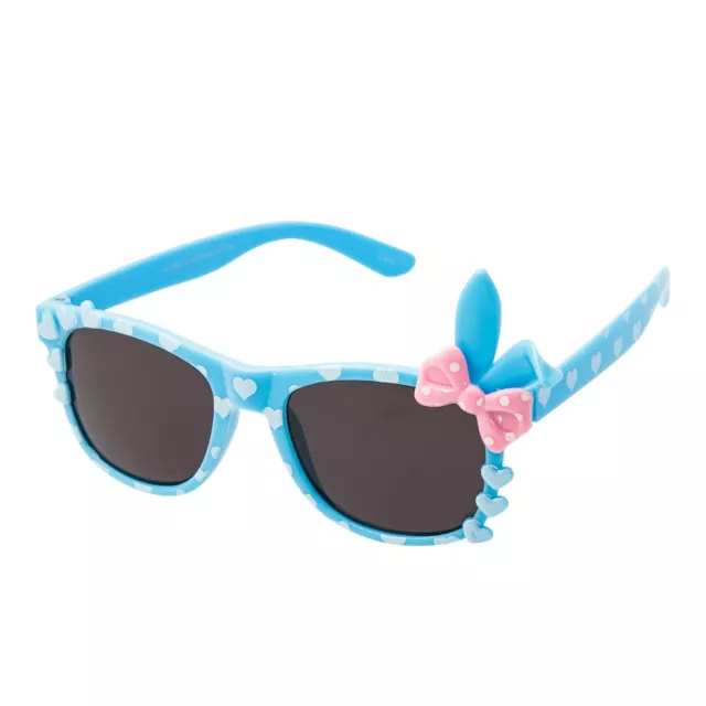 Girls Blue Bunny Bow Sunglasses Classic Childrens Kids Sunglasses Shades UV400
