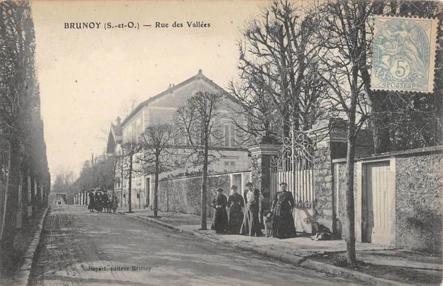 Cpa 91 Brunoy Rue Des Vallees