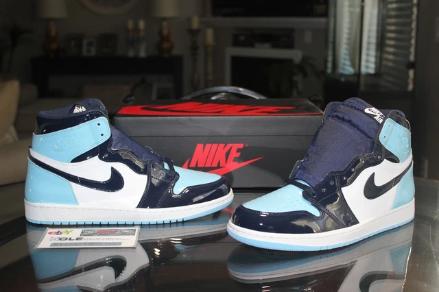 Deadstock Air Retro Jordan 1 High UNC Patent Obsidian Blue Women's Size 12 Deadstock Air Retro Jordan 1 High UNC Patent Obsidian Blue Women's Size 12