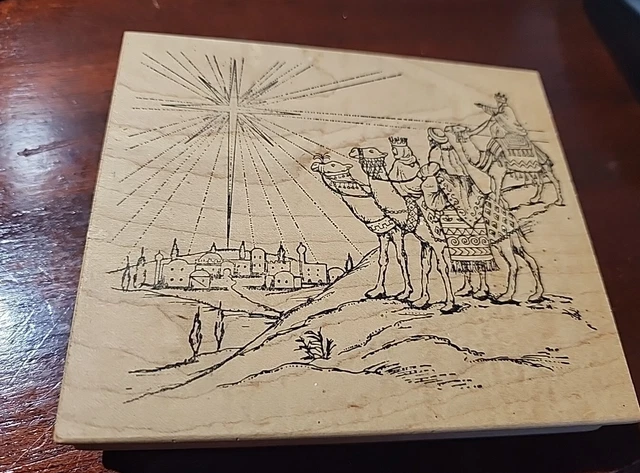 *New*Northwoods Rubber Stamps CHRISTMAS BETHLEHEM THREE WISE MEN STAR #1587