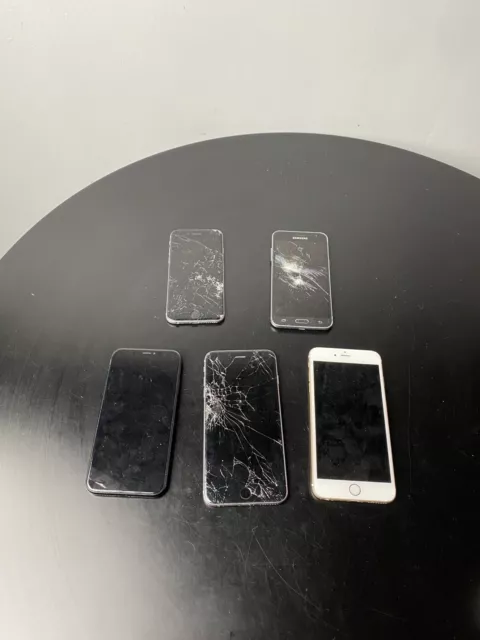 5 x Job Lot of Mobile Phones Untested - Apple iPhone & Samsung *Faulty*