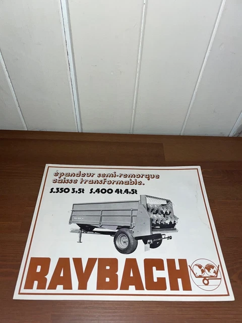 Raybach BROCHURE PROSPEKT PROSPECTUS EPANDEUR RAYBACH tracteur-mc cormick-ih ...