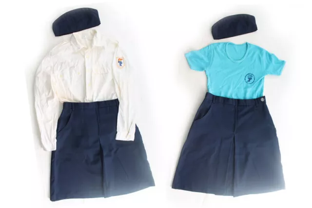 DDR JP FDJ Uniform Bluse Niki Rock Schiffchen vintage