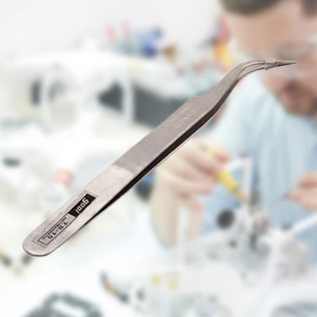 Pinzette multi-standard in acciaio inox fatte a mano pinzetta argento inclinata per donna