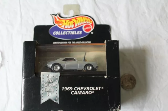 Mattel Hot Wheels Collectibles 1969 Chevy Camaro 1:64 DieCast Car w Display