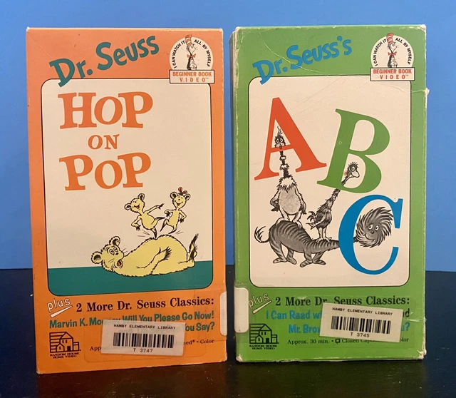 LOT OF 2 Dr Seuss VHS Hop On Pop And ABC Beginner Book Videos 6 Total LOT OF 2 Dr Seuss VHS Hop On Pop And ABC Beginner Book Videos 6 Total
