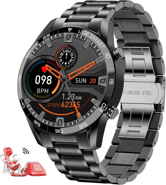 Smart Watch Bluetooth Calls Waterproof iOS Android gift for Men