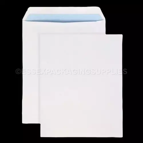 Plain Envelopes C4/A4 White 90Gsm Self Seal Strong Office Supplies