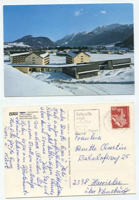 19255 - DAK-Kurzentrum Haus Allgäu - Pfronten-Ried - cartolina 12.2.1983