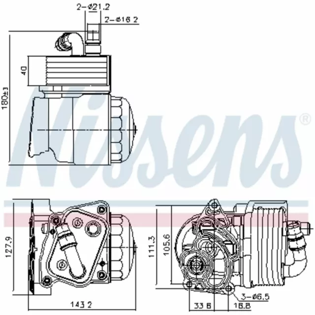 Ölkühler, Motoröl NISSENS 91323