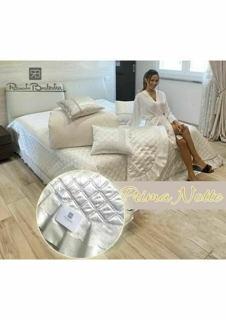 Trapuntino Matrimoniale Renato Balestra Con Strass – Letto 2 Piazze, 260x260 Cm, 100% Poliestere