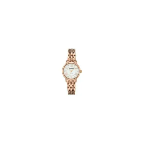 Armitron Womens Rose Gold Watch with Mother of Pearl Face Crystal Accented Dial