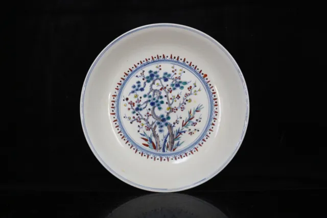 Chinese Blue&white Porcelain Handmade Exquisite Songzhumei Plates 13602