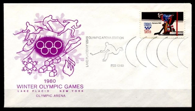 Eishockey. Olympische Winterspielen,Lake Placid, Eröffnung 13.2.80.SoSt.USA 1980